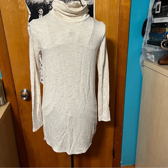 Af Abercrombie & Fitch cream heathered turtle neck dress size xs - Picture 1 of 9